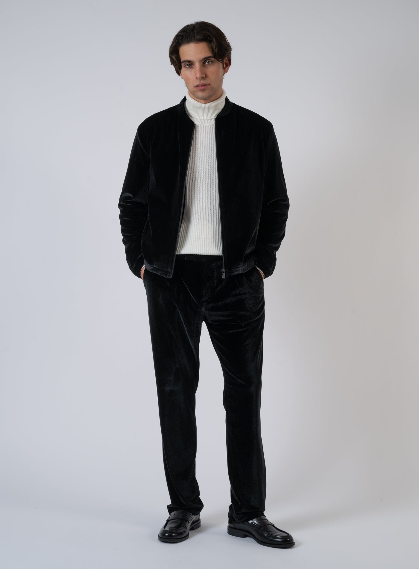 252-PANNEL KNIT CREW NECK 12278916