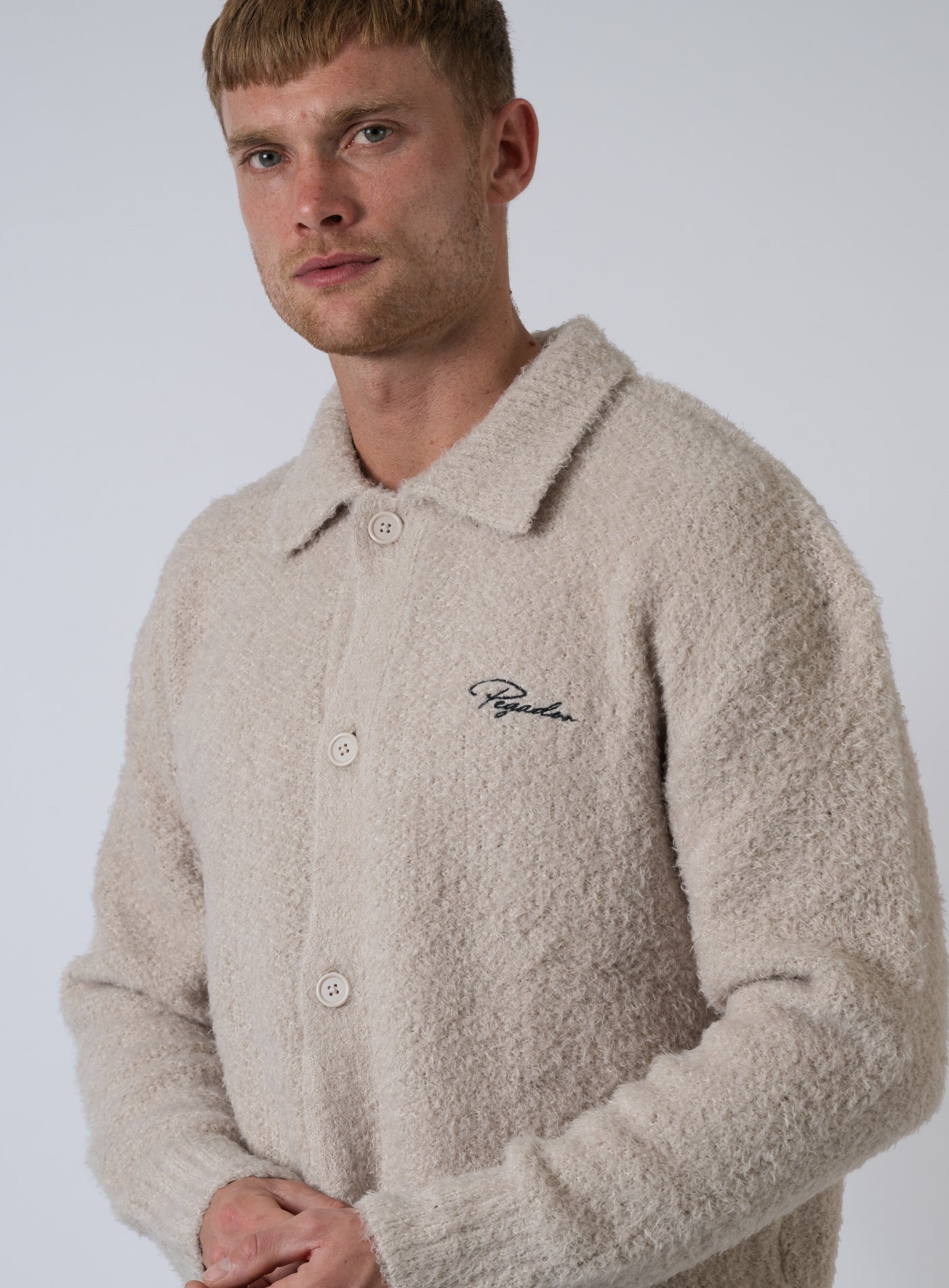 252-PGDR-6255 SIGNAR POLO KNIT CARDIGAN