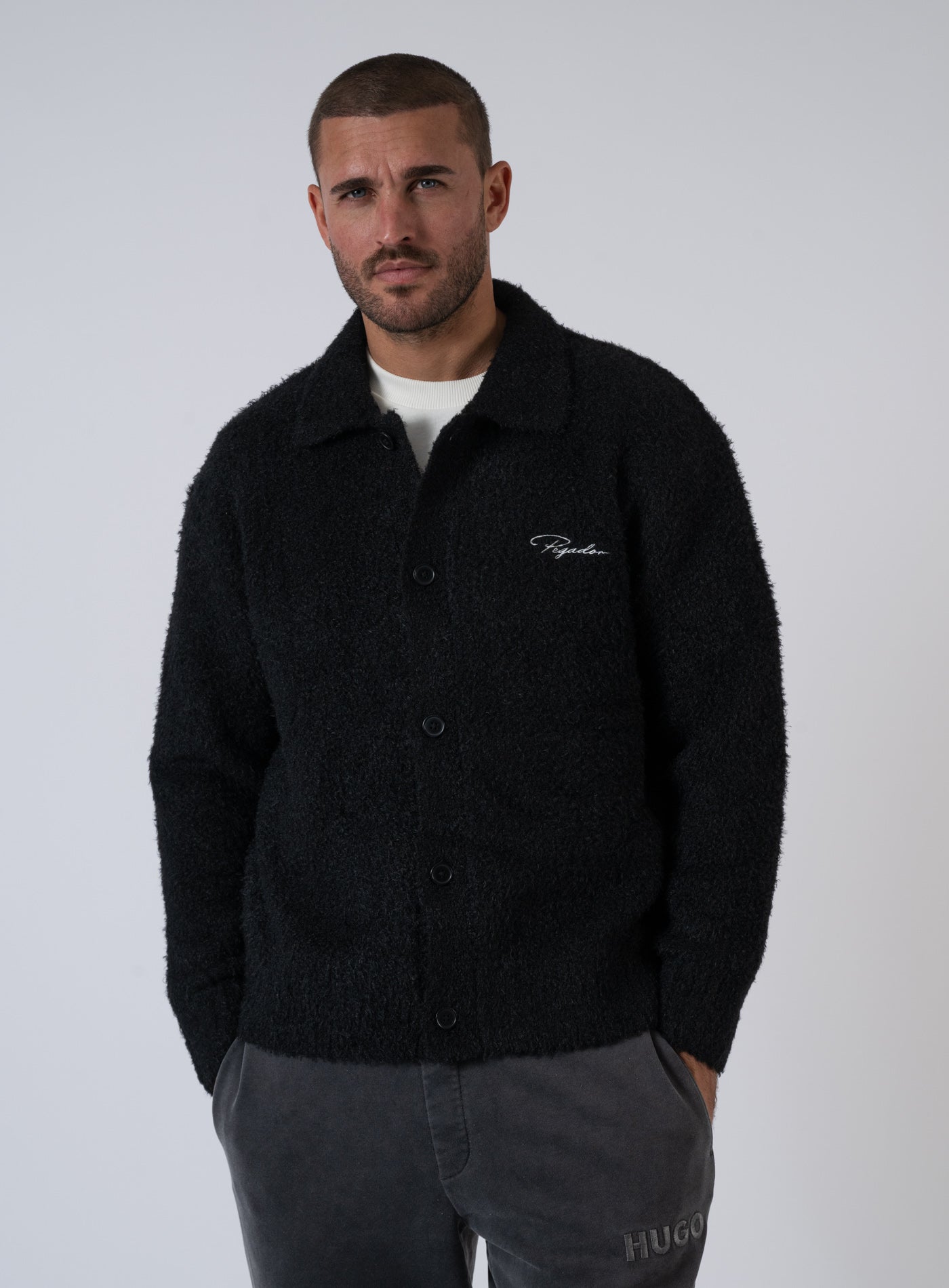 252-PGDR-6255 SIGNAR POLO KNIT CARDIGAN