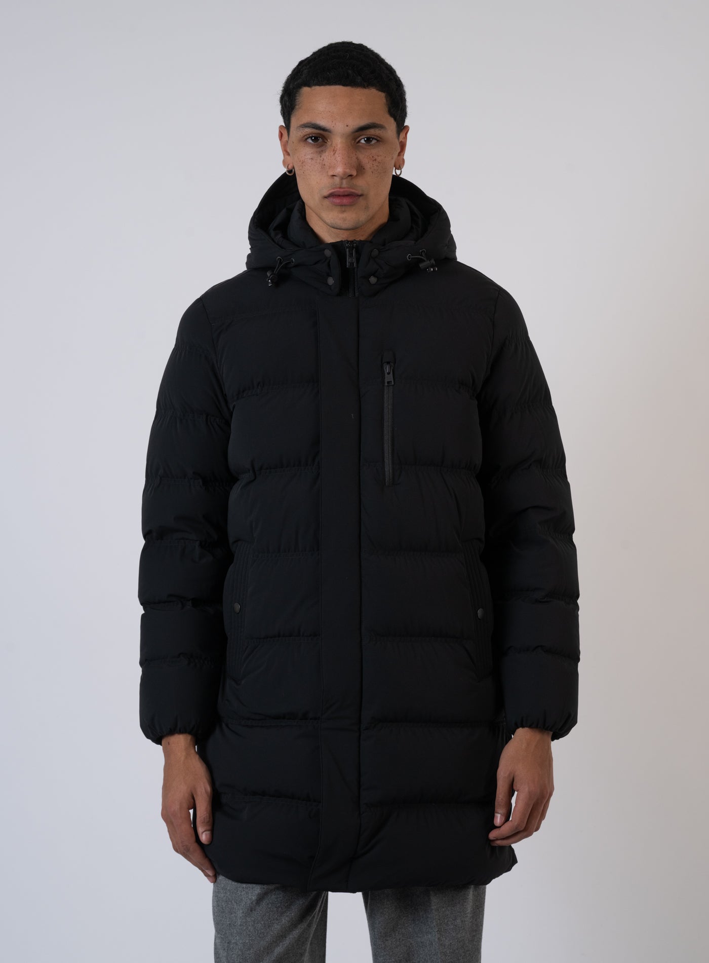 252-MATT STRETCH LONG PUFFER 3107