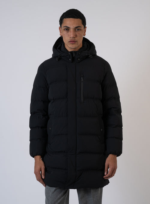 252-MATT STRETCH LONG PUFFER 3107