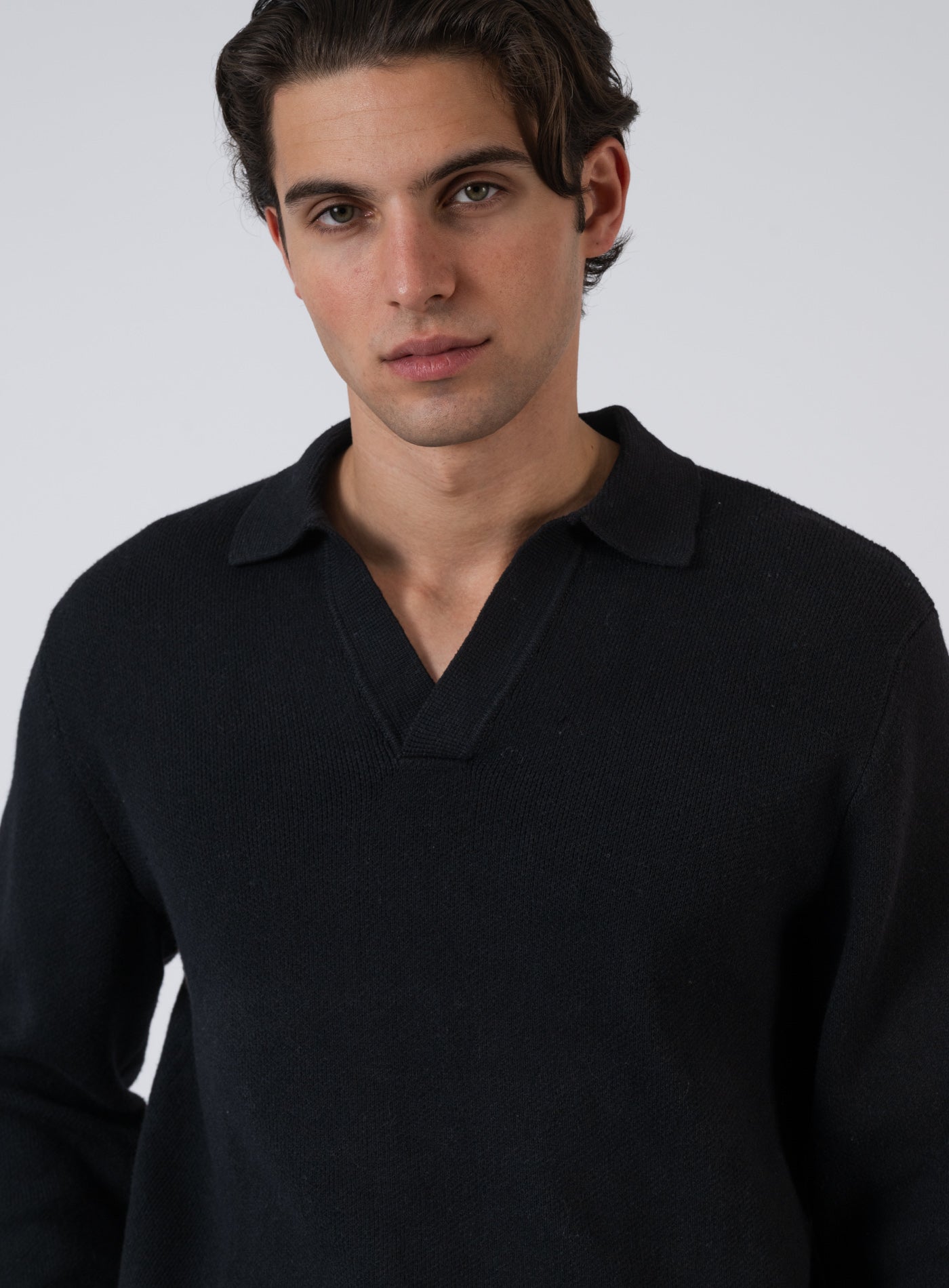 252-JCOCOVER KNIT SPLIT NECK POLO 12282845