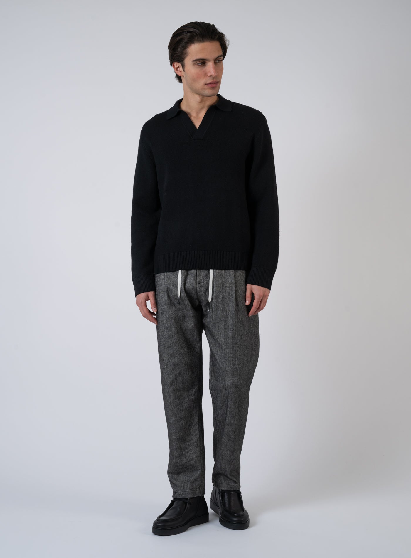 252-JCOCOVER KNIT SPLIT NECK POLO 12282845