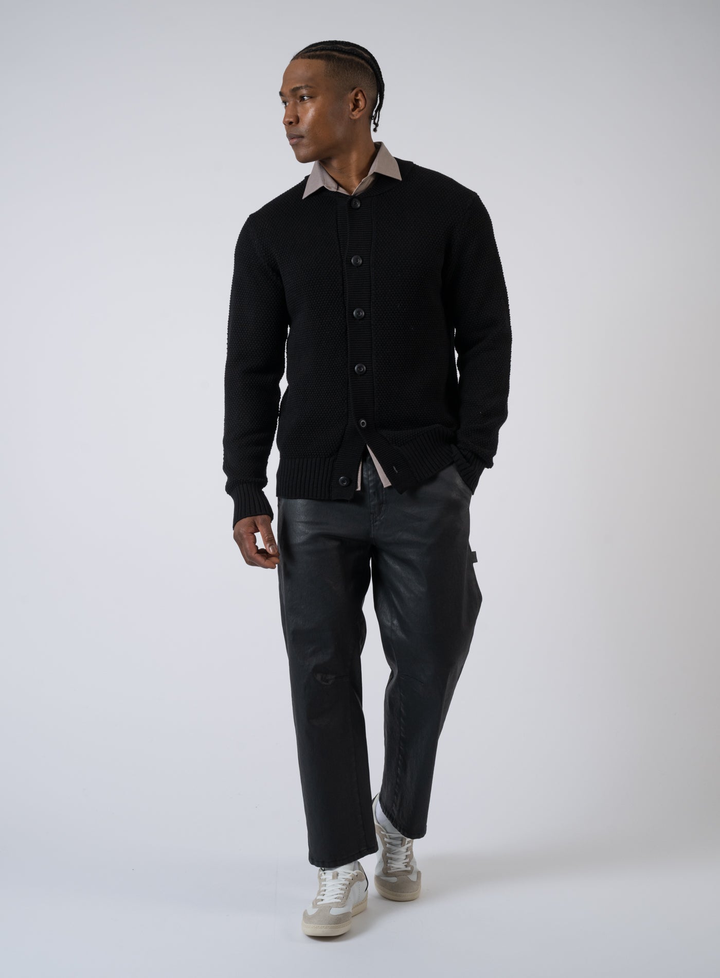 261-D27108-D631 HONEY COMB CARDIGAN