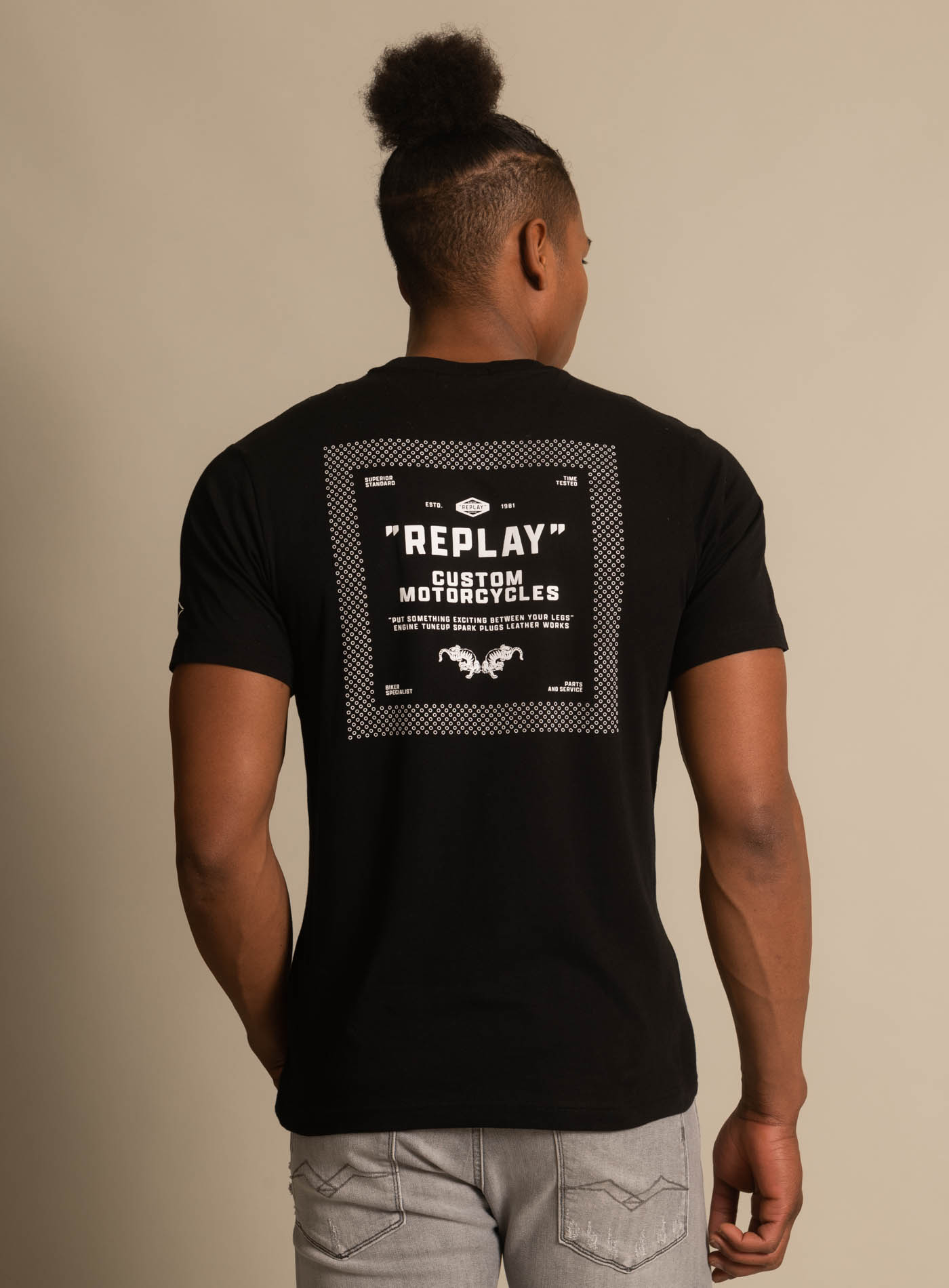 DISCOVERED×RePLAY ReMAKE DOCKING L S Tee - Tシャツ